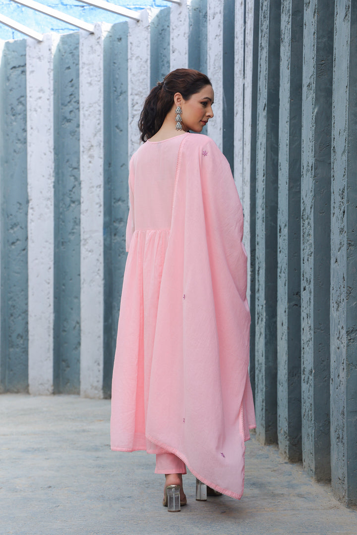 Pink Mul Cotton Suit