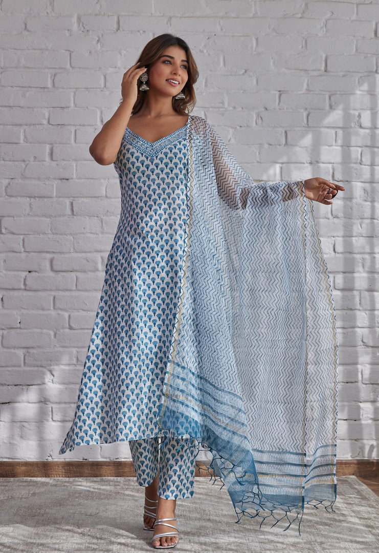Cotton Spaghetti 3 pc Suit