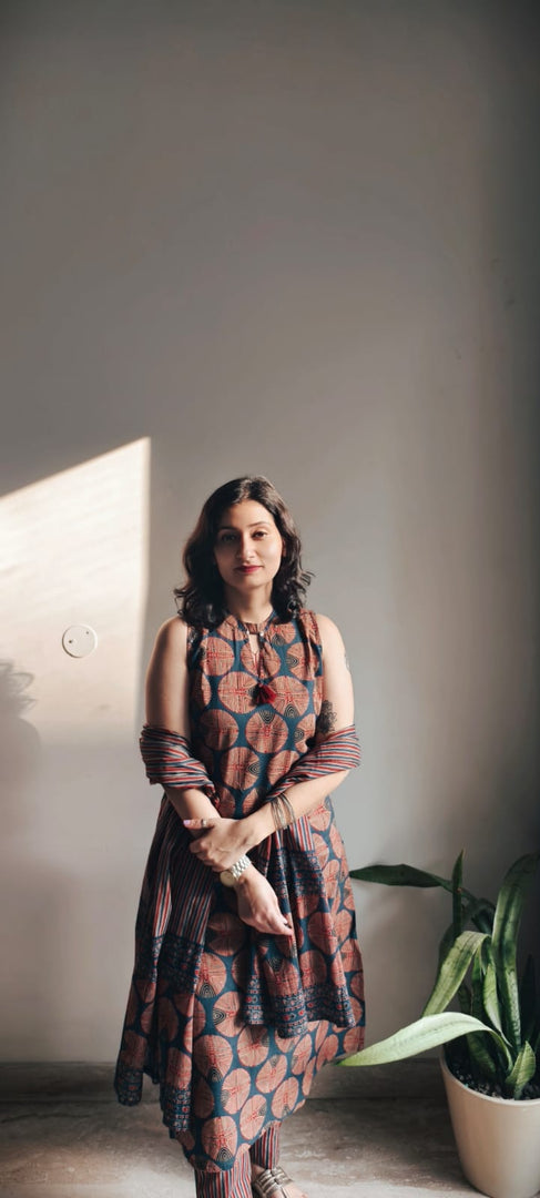 Ajrakh Print Cotton Suit