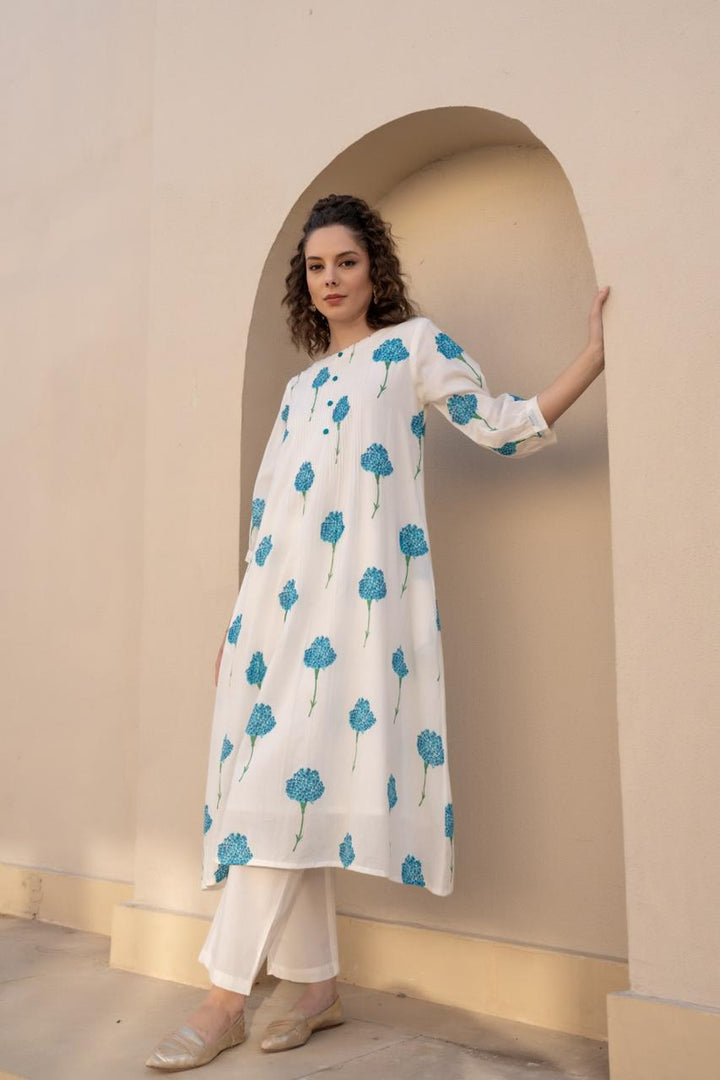 Turquoise Mul Cotton Co ord Set