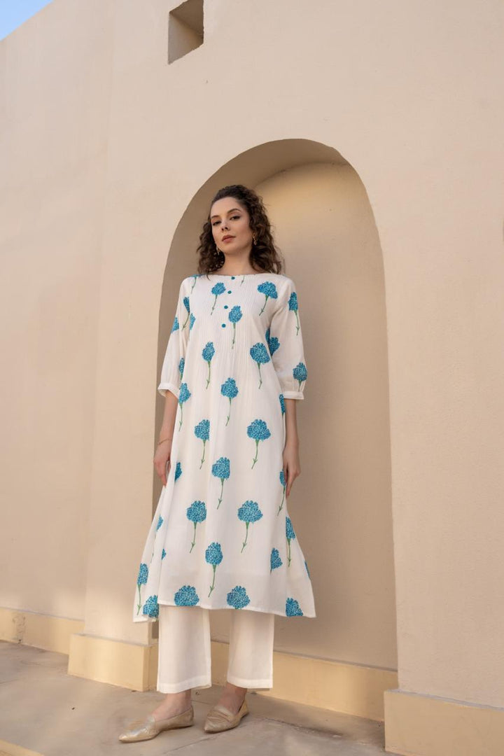 Turquoise Mul Cotton Co ord Set