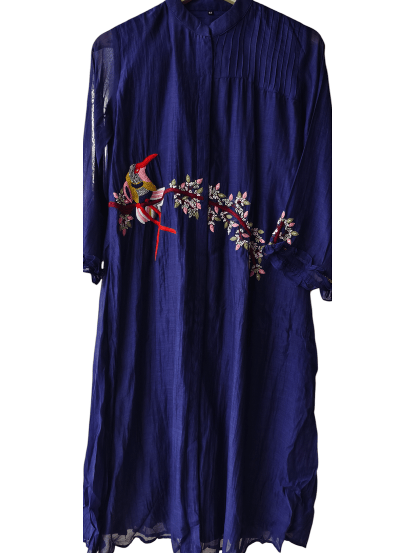Purple mul Chanderi 2-pc set