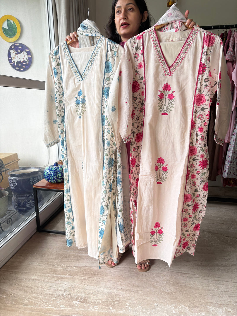 Cotton Suit with Dupatta- Pink