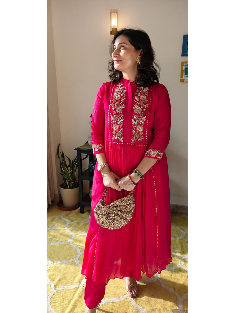 Chinon 2pc suit enhanced with heavy handwork