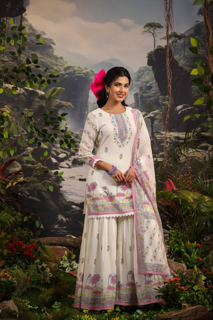 Cotton 3 pc Garara Suit